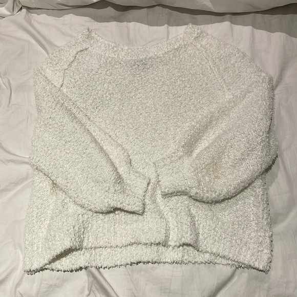 Sweet Romeo Fuzzy White Sweater - Picture 1 of 3